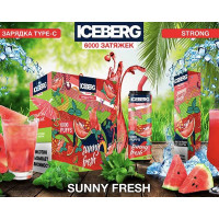 Электронная сигарета ICEBERG XXL 6000 Арбуз мята лёд