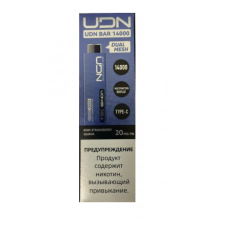 Электронная сигарета UDN BAR 14000 Киви Клубника Гуава